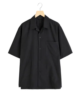 Chambray Open-Collar Shirt