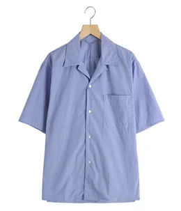 Chambray Open-Collar Shirt