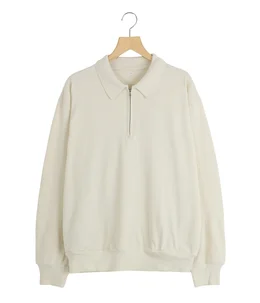 Co/Silk Nep Harf-zip P/O