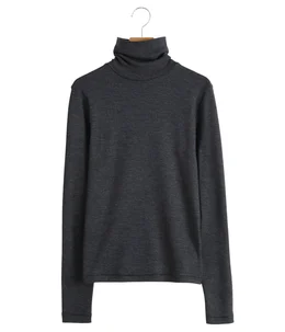 【レディース】Wool Rib Turtle Neck