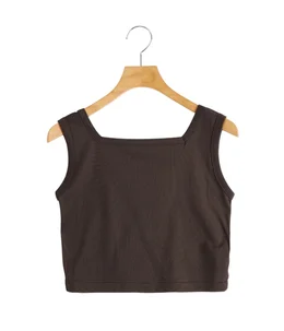 レディース】Lyocell-Cotton RIB Square Tanktop | blurhms(ブラームス