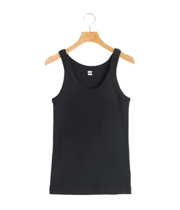 Nodress トップス　ブラックタンクトップ レディース】Co/Silk Nep Rib Tank top | blurhms(ブラームス
