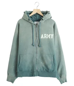ARMY ZIP HOODIE AGED