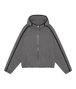 OVERDYE TAPED LIGHT ZIP HOODY