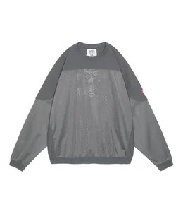 MESH TRACK CREW NECK