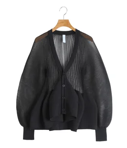 【レディース】POTTERY LUCENT GLITTER PUFF SLEEVE CARDIGAN