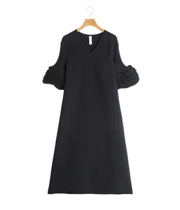 【レディース】POTTERY SWELL GLITTER SHORT BELL SLEEVE FLARE DRESS