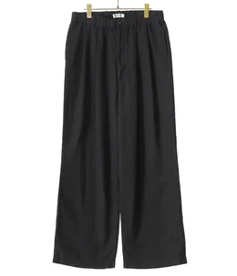 Garment Dyed Double Cloth 2 Tuck Wide Easy Trousers