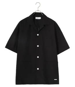 Finx Cotton Cordlane Open Collar S/S Shirt