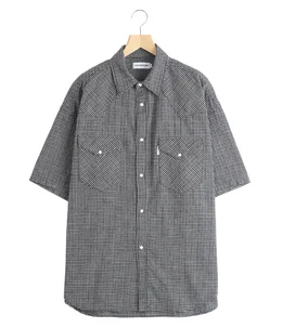 Dobby Gingham Check S/S Western Shirt | COOTIE PRODUCTIONS