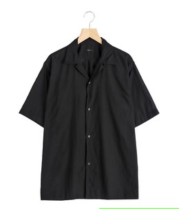 COMOLI KHADIコットン 半袖オープンカラーシャツ サイズ2 ブラック KHADIコットン 半袖オープンカラーシャツ | COMOLI(コモリ) / トップス