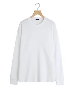 コットンワッフル 長袖Tシャツ