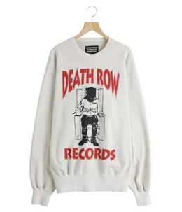 DEATH ROW RECORDS / WASHED MIDDLE WEIGHT CREW NECK SWEAT SHIRT