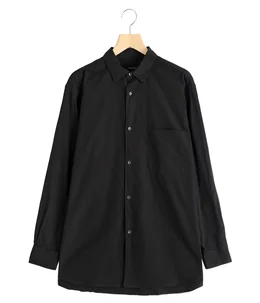 コモリ　comoli　ボタンシャツ　トップス　長袖　無地　シンプル　日本製　1 ブラック コモリシャツ | COMOLI(コモリ) / トップス 長袖シャツ