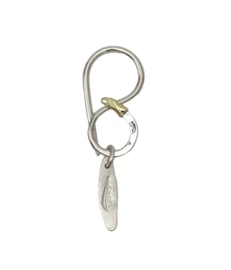 EAGLE HEAD KEY RING (18K GOLD ACCENT)