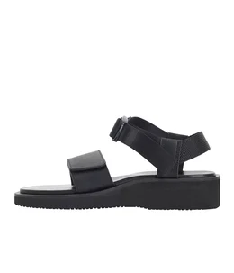 Sandals with Velcro Straps (wide belt) in Smooth Leather