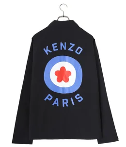 Kenzo Target Logo ケンゾー ターゲット ロゴ コットン フード Kenzo Target logo-embroidered stretch-cotton Hoodie | Black