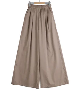 【レディース】Silicon Poplin Two Tuck Easy Wide Pants