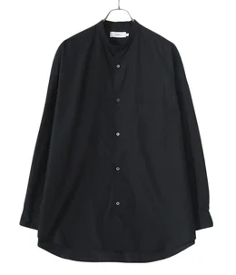 Broad Oversized L/S Band Collar Shirt