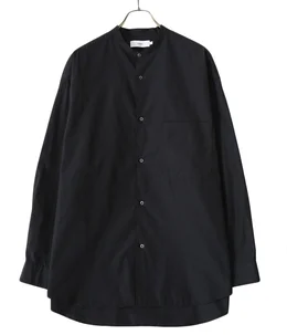 Broad Oversized L/S Band Collar Shirt