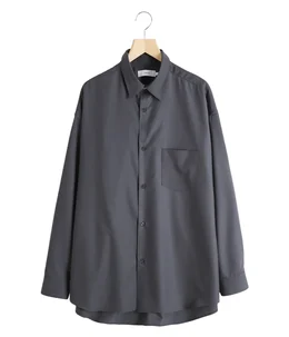 Extra Fine Wool L/S Oversized Regular Collar Shirt