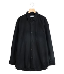 Wool Smooth Flannel Oversized Regular Collar Shirt