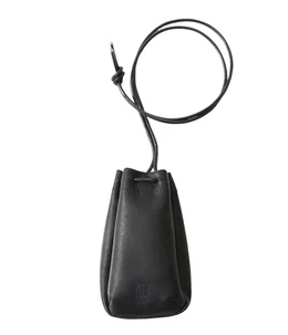 DRAWSTRING POUCH MINI COW LEATHER