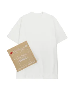 1P Hanes T-SHIRTS SHIRO クルーネック Tシャツ
