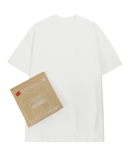 1P Hanes T-SHIRTS SHIRO クルーネック Tシャツ