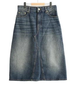 【レディース】Heavy Washed Denim Midi Skirt