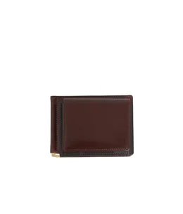 MONEY CLIP WITH COIN POCKET CORDOVAN
