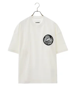 ジルサンダー Tシャツ カットソー 半袖 ロゴ S 白 ホワイト /MF ■OS