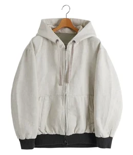 RIB HOODED- Super Big Slub FAB -