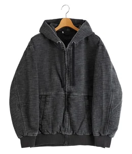 RIB HOODED- Super Big Slub FAB + Pigment Print -