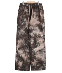 EASY PANTS- Drawing Sumi Print Doble＋Overdye -