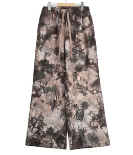 BAGGY EASY PANTS- Drawing Sumi Print Doble＋Overdye -