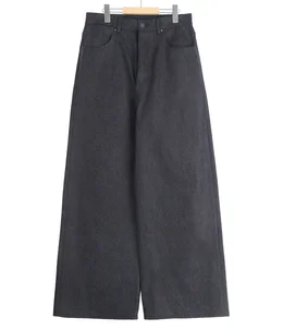 DENIM CURVY LEG TROUSER- 12.5oz Rainbow Denim + SUMI ＋Needles Punch -