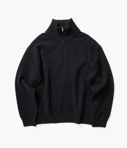 【予約】LAMBS WOOL HALF ZIP SWEATER