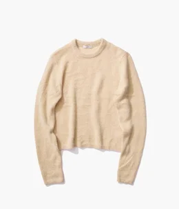 【予約】【レディース】SILK ALPACA CREWNECK SWEATER