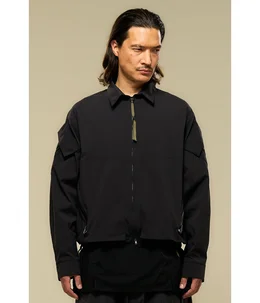 Miliken nylon spandex action zip shirt
