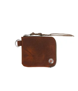 EMBOSSED L ZIPPER SHORT WALLET