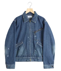 DENIM WORK JACKET - used washed -