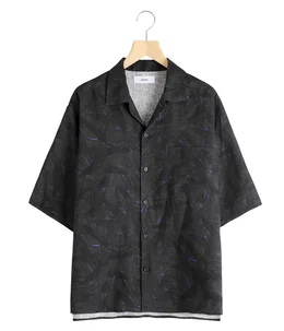 【予約】OPEN COLLAR S/S SHIRT - LINEN TROPICAL -