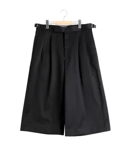 【予約】TWO TUCK CROPPED TROUSERS - ORGANIC COTTON TWILL -