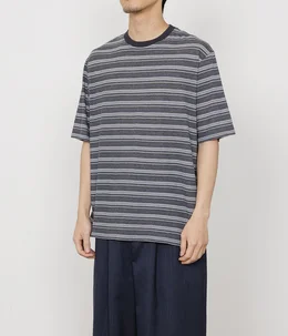 【予約】BORDER TEE - 60/1 ORGANIC MELANGE BORDER -