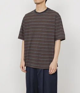 【予約】BORDER TEE - 60/1 ORGANIC MELANGE BORDER -
