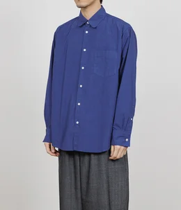 【予約】REGULAR COLLAR SHIRT -ORGANIC COTTON SILK TYPEWRITERCLOTH-