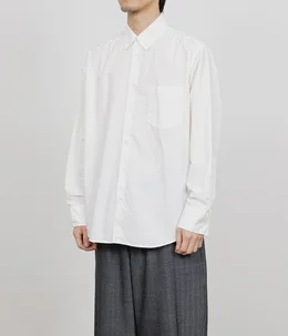 【予約】REGULAR COLLAR SHIRT -ORGANIC COTTON SILK TYPEWRITERCLOTH-