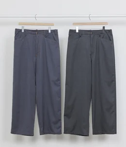 予約】WORK PANTS -WASHABLE 2/72 WOOL GABARDINE PIGMENT PRINT