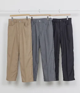 【予約】5-POCKETS TROUSERS -RECYCLED POLYESTER NON-MULESED WOOL GABARDINE-